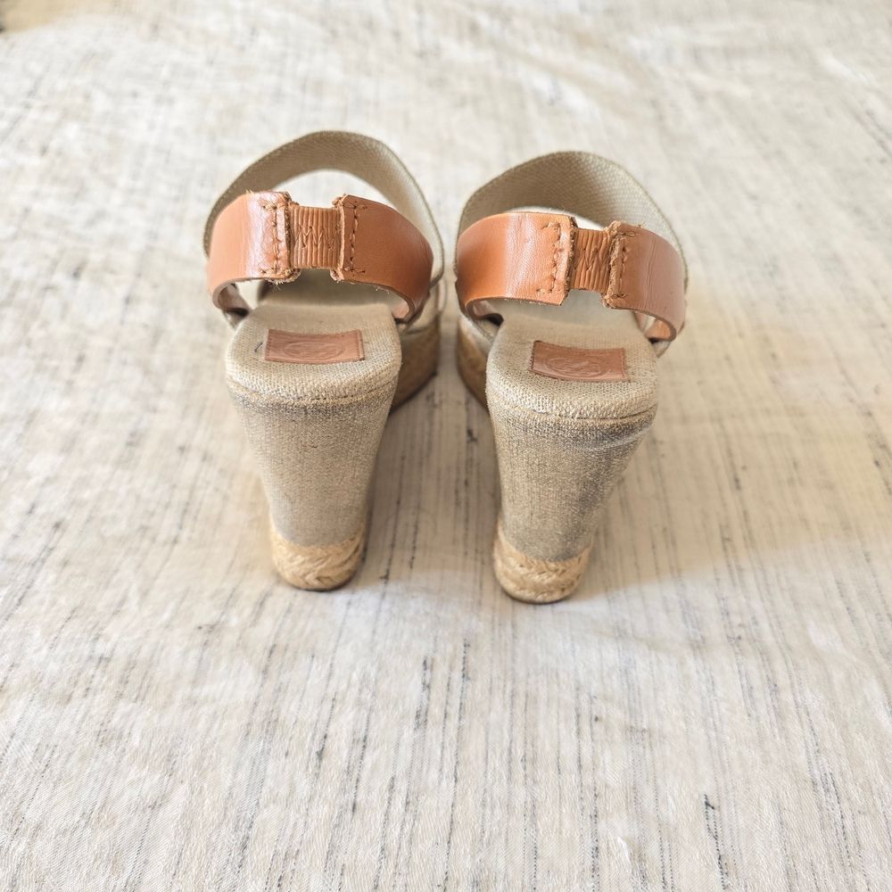 Tory Burch Cream Espadrille Sandals - Picture 4 of 9